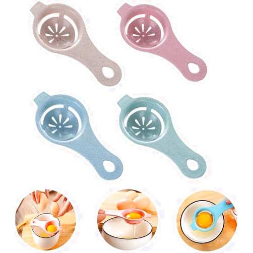 Bamutu 4PCS Egg White Separator Bamutu Egg Yolk White Separator Egg Separator Egg Whites Strainer Filter Divider Egg Separator Tool Kitchen Baking Gadget