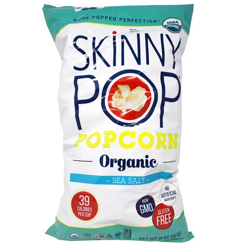 SkinnyPop Skinny Pop Organic Popcorn Sea Salt Pure Popped Perfection 14 OZ
