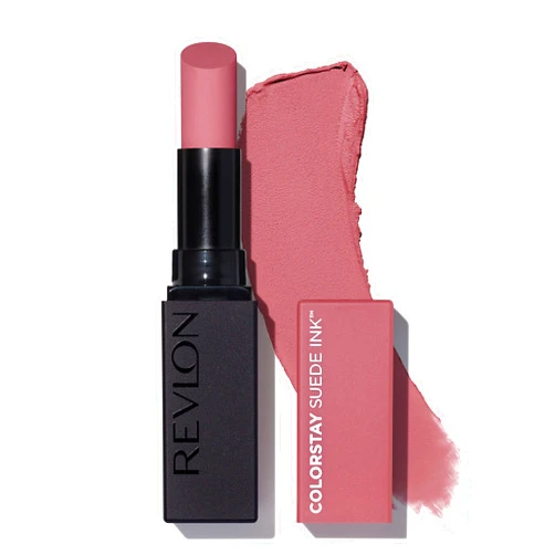 REVLON Lipstick, ColorStay Suede Ink, Built-in Primer, Infused with Vitamin E, Waterproof, Smudge-proof, Matte Color, 008 That Girl, 0.09 oz.