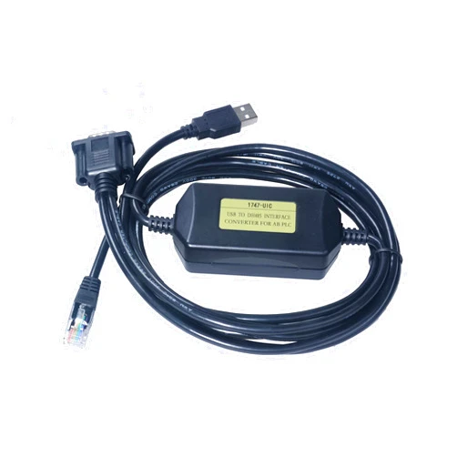 Washinglee 1747-UIC Programming Cable for AB PLC SLC5/01/02/03/05 and Micrologix 1000 Series, USB to DH485/RS485/RS232, for Allen Bradley 1747-UIC Repalcement