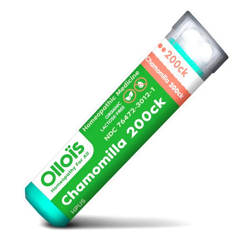 OLLOÏS OLLOIS Chamomilla 200ck, Organic, Lactose-Free, Vegan, Homeopathic Medicine, 80 Pellets (Pack of 1)
