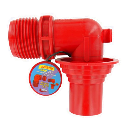 Valterra F02-3103 Red Bulk EZ Coupler Sewer Adapter