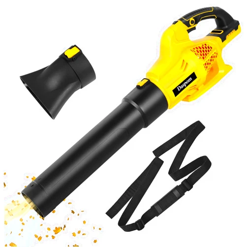 Daspom Leaf Blower Cordless for De-Walt 20V Max Battery (No Battery), Air Blower with Brushless Motor, 6 Variable Speed Up to 430CFM, Leaf Blower/Snowblower with 2 Blowing Nozzles, Shoulder Strap