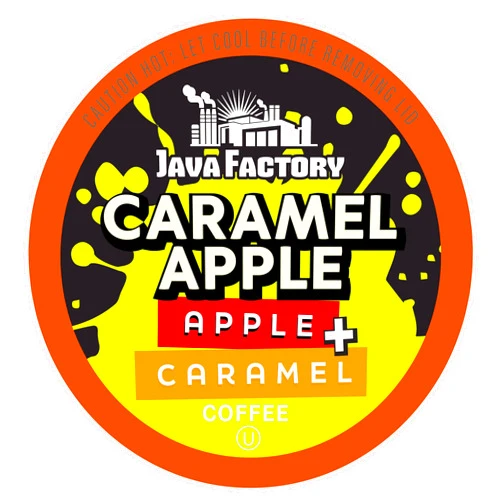 Java Factory Flavored Coffee Pods, Caramel Apple, Compatible with K Cup Brewers Including 2.0, 40 Count