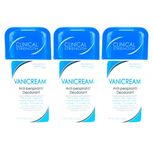 Vanicream Anti-Perspirant - Deodorant Clinical Strength For Sensitive Skin, 2.25 Oz Pack of 3
