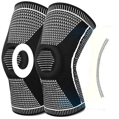 LOYS 2 Pack Knee Braces for Knee Pain，Knee Compression Sleeves with Silicone Gel & Spring Support，Medical Grade Knee Patella Protector for Knee Pain Arthritis,Jogging,Sports,Meniscus Tear,Running，Men&Women，Joint Pain Relief,rodilleras para dolor de rodillas gym