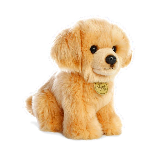 Aurora® Adorable Miyoni® Tots Golden Retriever Pup Stuffed Animal - Lifelike Detail - Cherished Companionship - Brown 11 Inches