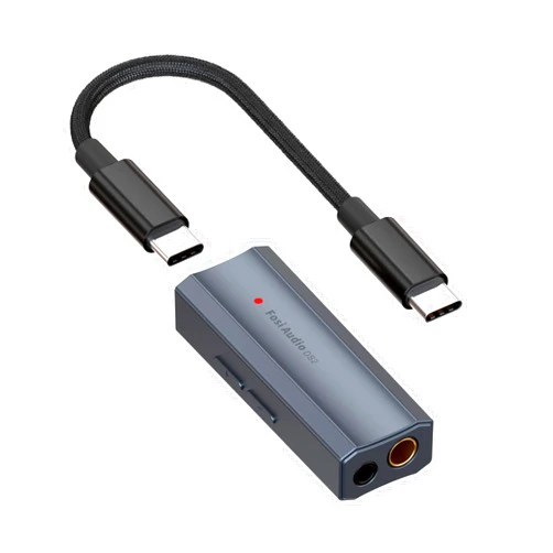 Fosi Audio DS2 USB C to AUX Headphone Amp DAC Dongle 3.5mm Jack Audio Portable Amplifier Dual Output DSD256 4.4mm Balanced High Resolution CS43131 for iPhone 15 Pro Max Plus iPad Android Phone