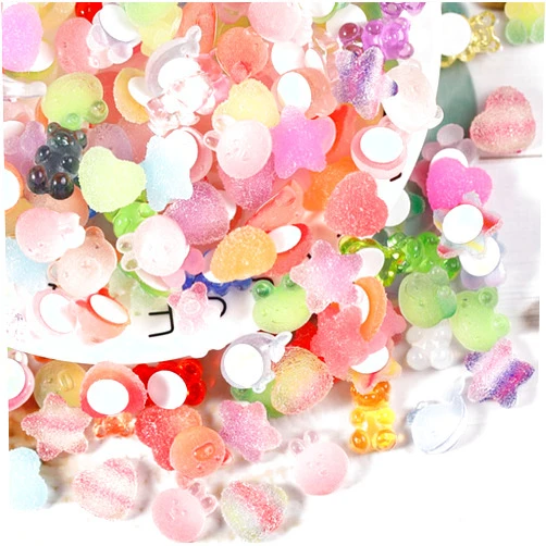 Ruoxian 100pcs 3D Clear Resin decoration stickers hearts stickers or stars stickers and animal faces Stickers multicolor sticky self adhesive stickers for Cups computer monitors Mugs refrigerators