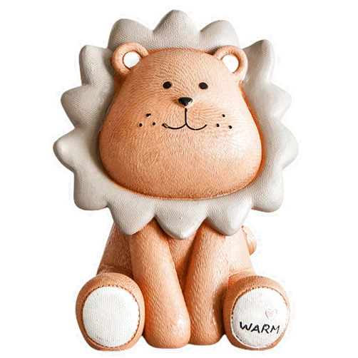 BIBABLYKE Lion Money Box Lovely Cartoon Coin Banks Children Piggy Banks Gift Saving Box Animal Figurine for Living Room Home Decor