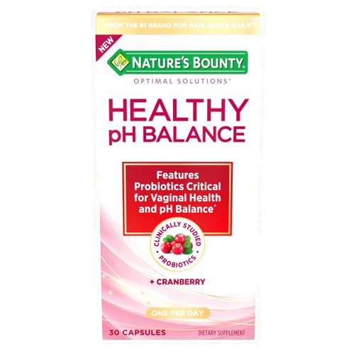 Nature's Bounty Probiotics for Women, Vaginal Probiotics for Healthy pH Balance, 2 Billion CFU, Clinically Studied Probiotics, Optimal Solutions pH Balance Pills, 30 Vegetarian Capsules