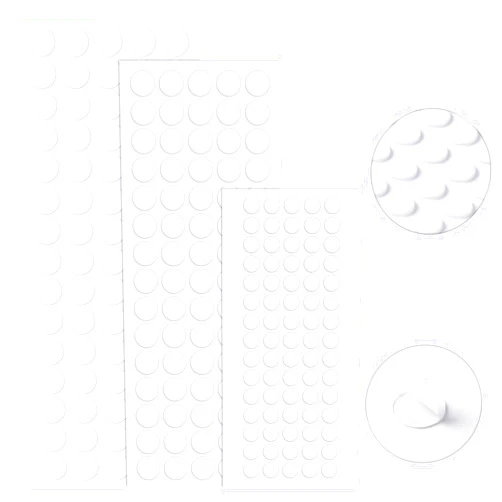 JANYUN 225 Pieces Double Sided Sticky Dot Stickers Round Putty Clear Sticky Tack No Trace Sticky Putty Waterproof Small Balloon Stickers for Wall Wood Plastic Christmas Supplies (6mm+10mm+20mm)