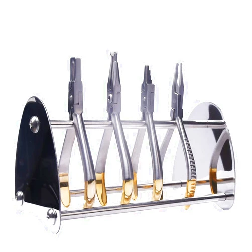 ANNWAH Dental Orthodontic Pliers Holder - Jewelry Pliers Rack Shelf Forceps Organizer Dental Stainless Steel Stand Holder for Orthodontic Equipment