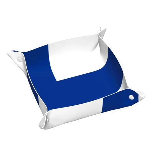 Hayyett Finland Flag Valet Tray Leather Portable Tray Desktop Storage Organizer Bedside For Men Women Jewelry Keys Coin Candy Sundries