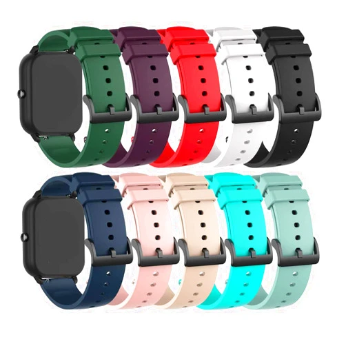 E ECSEM Compatible for Popglory P22 Watch Band Quick Release 20MM Sport Silicone Replacement Fitness Wristbands Strap for Popglory P22,P32,P36,P96 Smartwatch for Men Women