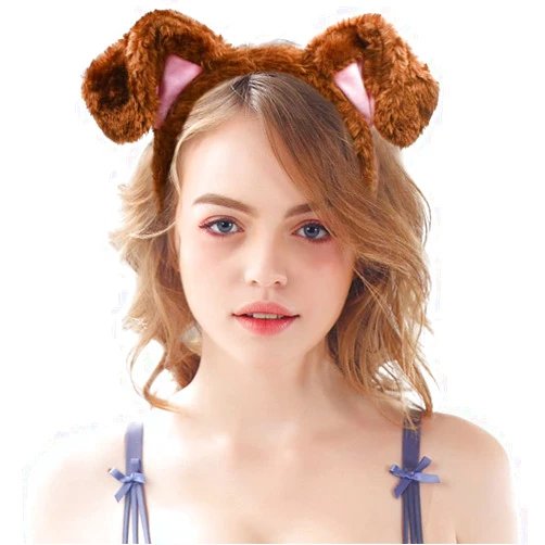HODRME Plush Animal Ears and Horns Headband-Halloween Christmas Festival Theme Party Animal Cosplay Costume Headbands