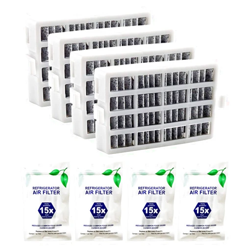 Funmit W10311524 AIR1 Refrigerator Air Filter Cartridge Replacement for Whirlpool Kenmore Refrigerator Compatible with Fresh Flow Refrigerator Air Filter, 4 Pack, White
