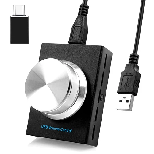 ANLINKSHINE USB Volume Control Knob, with Rotate Volume Control, One Key Mute Function Compatible with PC Computer Phone Speaker Audio Win7/8/10/XP/Mac/Vista Android