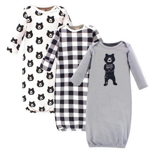 Yoga Sprout Cotton Gowns, 3 Pack