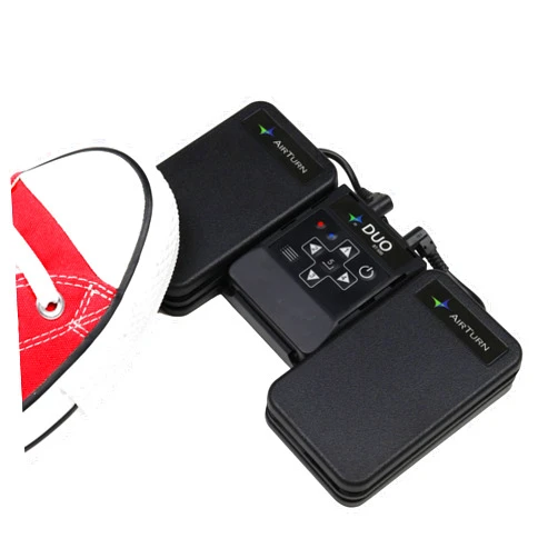 AirTurn DUO500 Silent Bluetooth Pedal Page Turner Teleprompt Live Stream App Controller