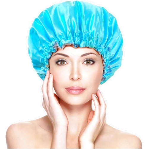 Vidsel Shower Cap for Women Reusable Shower Caps Waterproof, Large Double Layer Bath Hair Cap for All Hairstyles