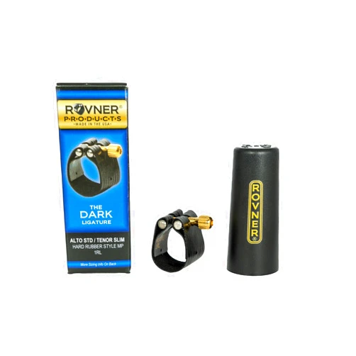 Rovner Ligature & Plastic Cap for Alto Standard Saxophone - Dark Ligature for Hard Rubber Mouthpiece (1RL)