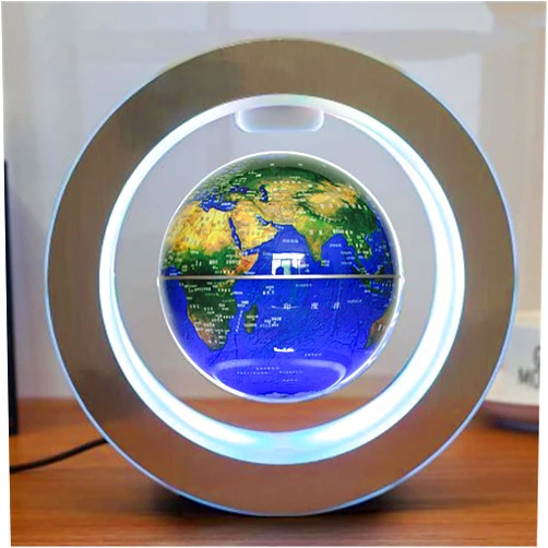 GUSGL World Globe，Magnetic Levitation Floating Globe，with LED Lights for Educational Home Office Desk Decor - Birthday Holiday Party Christmas Gift (4Inches Globe）