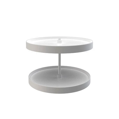 Rev-A-Shelf - LD-2062-24BM-11-1 - 24 in. White Polymer Full Circle Bottom Mount 2-Shelf Lazy Susan Set