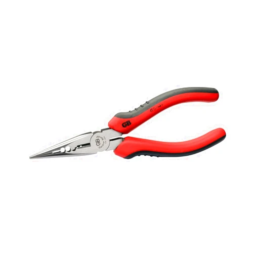 Gardner Bender GS-385 Long Nose Electrical Pliers, Cutter & Crimper, Solid & Stranded Wire, 14-16 AWG, Hand Tool, 6½ in., Red