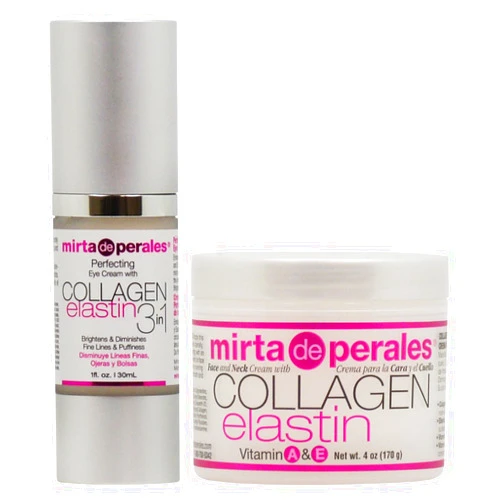 Mirta De Perales Collagen Elastin Eye Cream + Face and Neck Cream Set