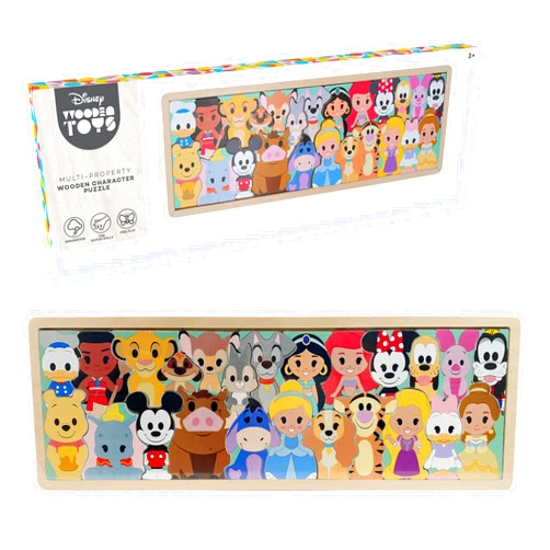 Just Play Disney Wooden Toys Character Puzzle, 25-Pieces, Learning and Education, Pretend Play