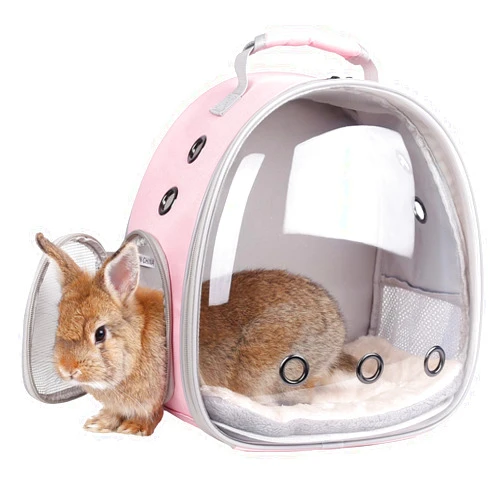 LAIRIES Portable Small Animal Backpack Travel Breathable Pet Carrier Bag Cages for Guinea Pig, Rabbit, Bearded Dragon, Squirrel, Tortoise, Bird, Lizard, Sugar Glider