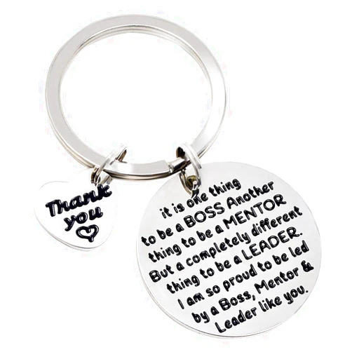 Fifwumang Appreciation Keychain Gift for Boss Mentor Leader Thank You Gift Supervisor Retirement Staff Birthday Thanksgiving Key Chain Gift