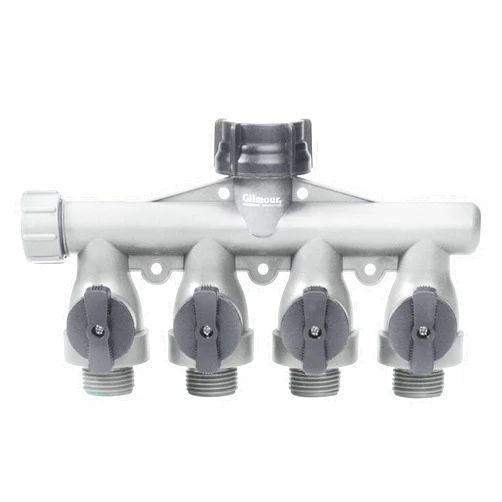Gilmour Polymer Threaded Male 4-Way Shut-off Valve