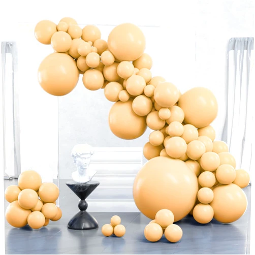 PartyWoo Nude Balloons 127 pcs Different Sizes of 36 18 12 10 5 Inch Beige Apricot Balloon Arch Kit Garland for Thanksgiving Graduation Baby Shower Neutral Boho Theme Party Decorations Nude-Y103