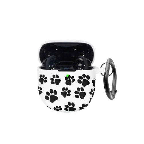 AGAOSH for Bose QuietComfort Earbuds II (2022)/ New Bose QuietComfort Ultra Case Cover with Keychain,Cute Paw Print Soft Silicone Skin Cover Protective Case for Bose QC ii 2 Earbuds Charging Case Paw