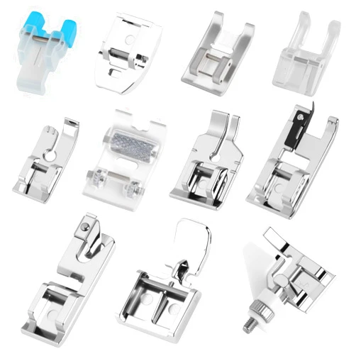 Uelkr 11 Pcs Sewing Machine Presser Feet, Invisible Zipper Foot for Most Low Shank Snap On Singer, Brother, Babylock, Euro-Pro, Janome, Kenmore, White, Juki, Elna Sewing Machines