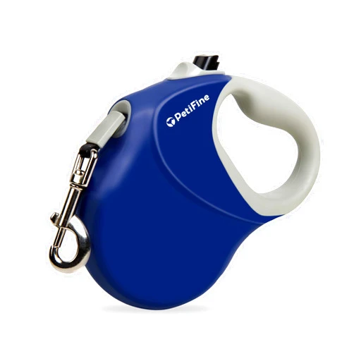 PetiFine 26ft/8m Heavy Duty Retractable Dog Leash for Large Dogs,Strong Extendable Dog Leash Up to 110 lbs, Reflective Nylon Tape Tangle Free (Blue)