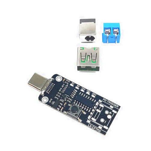 Generic 1PCS USB-C PD QC DC5V 9V 12V 15V 20V Adjustable Voltage Power Trigger Module 5A Type-C Male Input