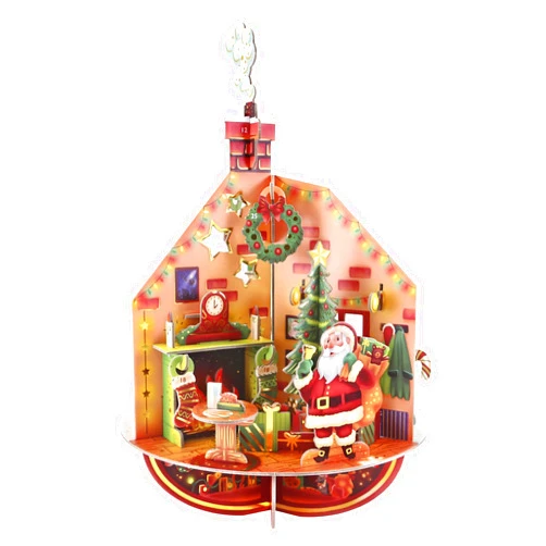 Santoro Pirouette, 3D Pop Up Christmas Countdown Calendar - Deck The Halls - 25 Different Pieces For Each Day - Xmas Countdown Gift For Kids, Adults | Advent Calendar