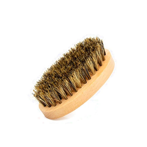 HEYXI Beard Grooming Brush Oval Wood Handle for l Hair Boar Bristle Brush Men Beard & Mustache Brush Soften Your for Faci