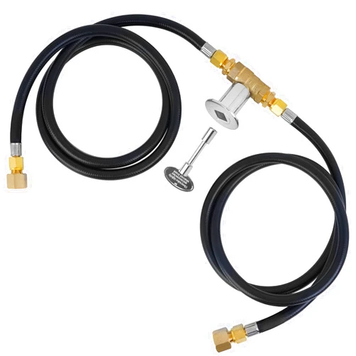 Skyflame Natural Gas Connection Hose, Complete NG Fire Pit Installation Kit from Burner to Natural Gas, Includes 1/2