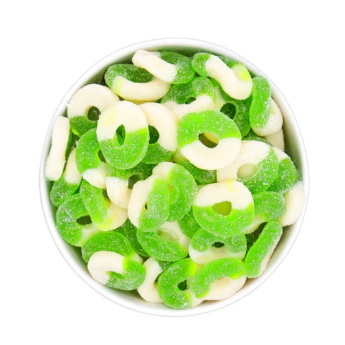 NUYAFFA Halal Sour Apple Rings Gummy Candy, Delicious Halal 5lb Bulk Candy Bag, Flavors Sour Gummy, Tasty Halal Gummies & Candy Gift for All Occasions, Party Size