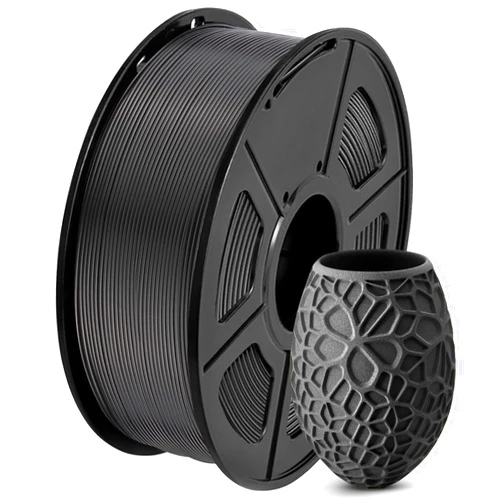 SUNLU PLA 3D Printer Filament PLA Filament 1.75mm, Neatly Wound 3D Printing Filament 1.75mm, Dimensional Accuracy +/- 0.02 mm, Fit Most FDM 3D Printers, 1kg Spool (2.2lbs), Black