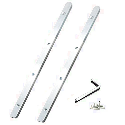 Hawmow Guide Rail Connector Accessory Kit 71358 482107 for Festool Makita DeWalt Track Saw Long Cuts, Triton in Integrated Guide Rail T-Slots for Secure Cutting, 2 Pack, Sliver