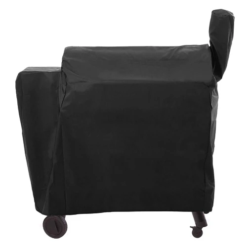 SunPatio Outdoor Heavy Duty Waterproof Grill Cover Compatible with Traeger 34 Series Wood Pellet Grill and Smoker, Texas and More, Full Length Barbecue Grill Cover, All Weather Protection, Black