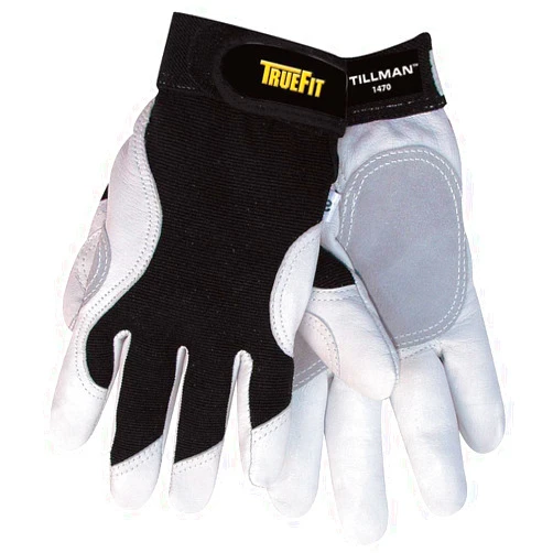 Airgas 1470L Tillman TrueFit Premium Mechanic Glove, Black/White, Large