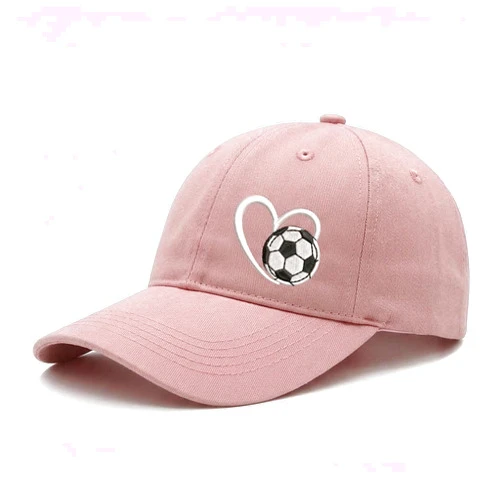 Fkatuzi Soccer Hat for Men Women Embroidered Vintage Heart Graphic Dad Hats Adjustable Distressed Unisex Cotton Baseball Cap