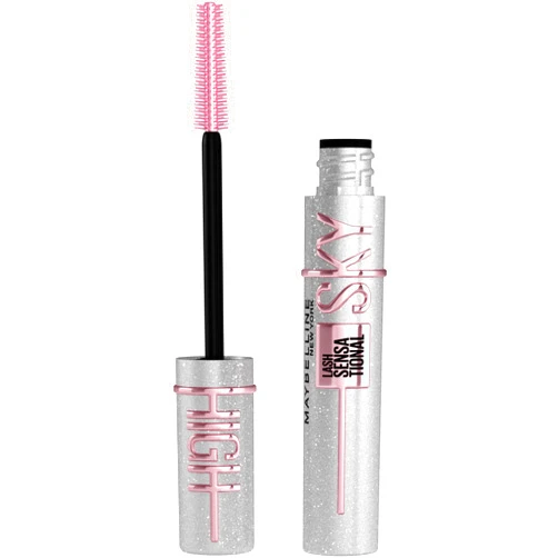 Maybelline Lash Sensational Sky High Glitter Mascara, Diamond Effect Eye Makeup for Lashes and Brows, Washable, Space Diamond, 1 Count