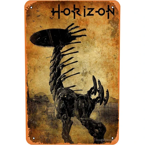 Yzixulet Horizon Zero Dawn - Tallneck Photographic Print Vintage Retro Metal Sign 8x12 Inch Man Cave Home Wall Decor